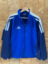 Vintage Y2K navy blue white Adidas climalite shell track jacket size XL